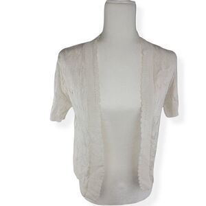 Laura Scott short Sleeve knit cardigan S-Petite NWT